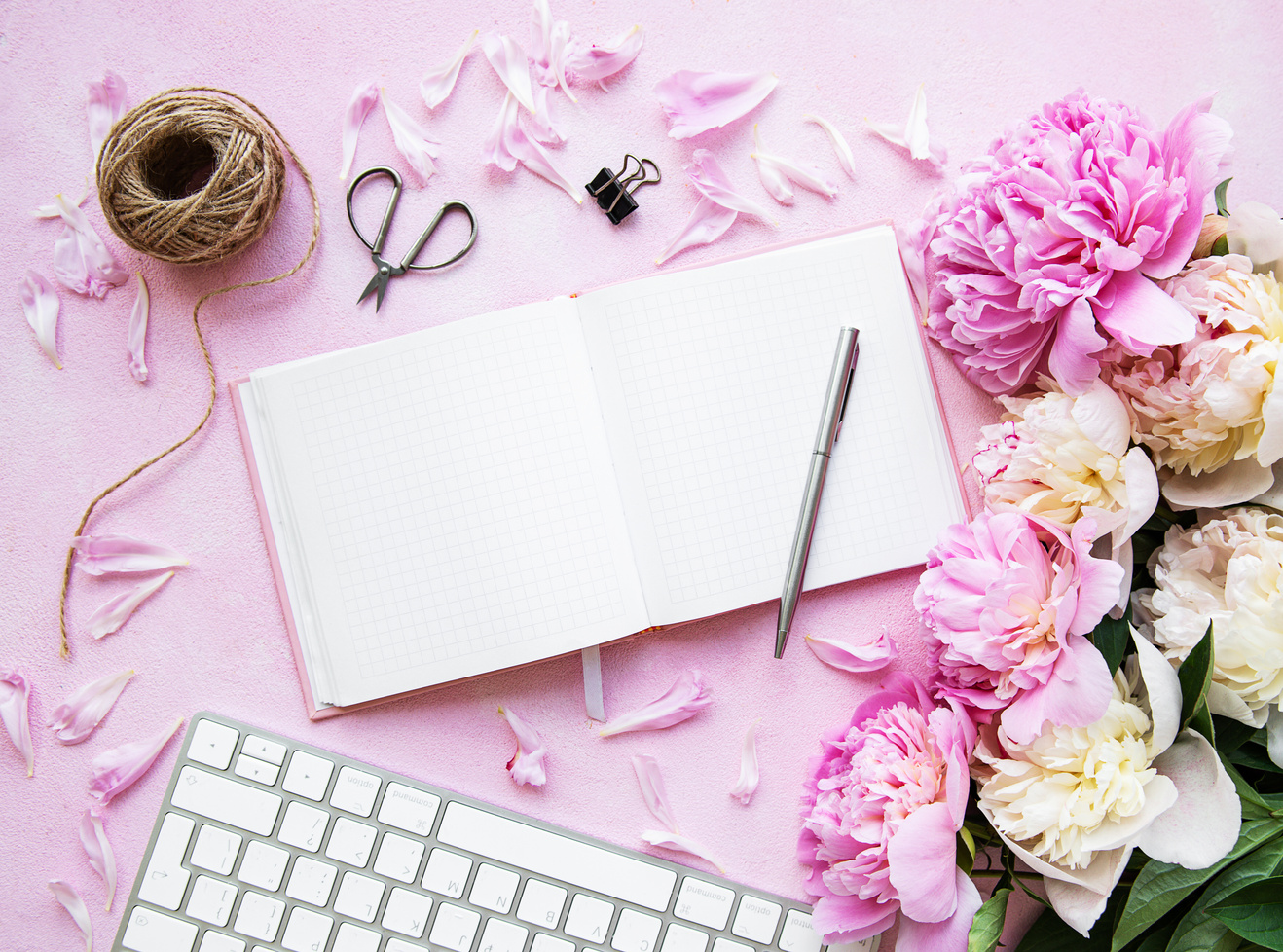 Blogger and freelancer workspace